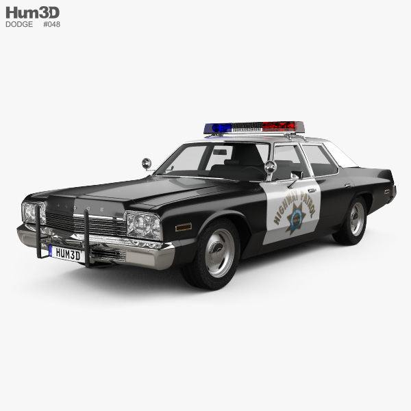Dodge Monaco Police 1974 Modèle 3D