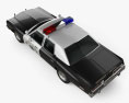 Dodge Monaco Police 1974 Modèle 3d vue du dessus
