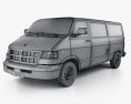 Dodge Ram Van 2004 3D 모델  wire render