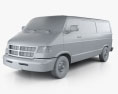 Dodge Ram Van 2004 3D模型 clay render