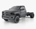 Dodge Ram Regular Cab Chassis 2015 3D 모델  wire render