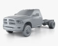 Dodge Ram Regular Cab Chassis 2015 3D模型 clay render