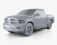 Dodge RAM 1500 Mossy Oak Edition 2014 3d model clay render
