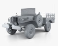 Dodge WC-52 (T214) 1942 3D модель clay render