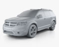 Dodge Journey Crossroad 2017 3D-Modell clay render