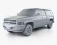 Dodge Ram 1500 Club Cab ST 1999 3D模型 clay render