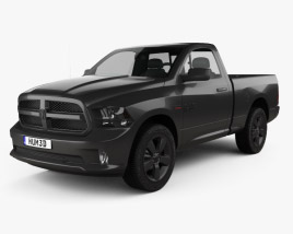 Dodge Ram 1500 Regular Cab Express Blackline 2017 3D model