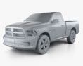 Dodge Ram 1500 Regular Cab Express Blackline 2017 3d model clay render