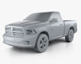 Dodge Ram 1500 Regular Cab Sports 2017 3d model clay render