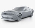 Dodge Challenger SRT Demon 2020 3d model clay render
