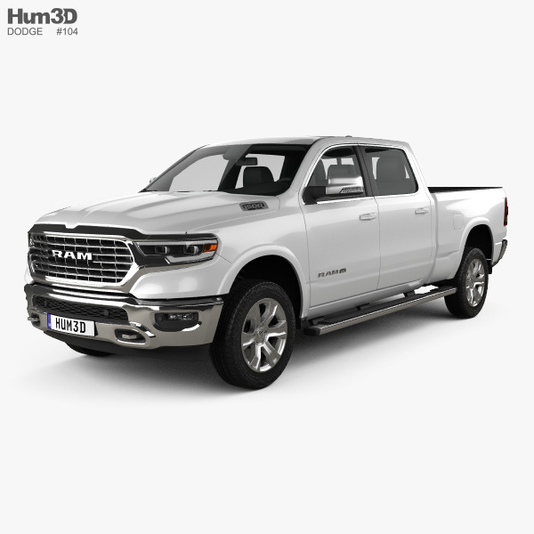 Dodge Ram 1500 Crew Cab Laramie Longhorn 6-foot 4-inch Box 2019 3D model