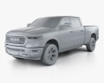 Dodge Ram 1500 Crew Cab 6-foot 4-inch Box Limited 2019 3d model clay render