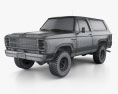 Dodge Ramcharger with HQ interior 1979 3d model wire render