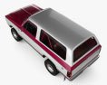 Dodge Ramcharger with HQ interior 1979 3d model top view