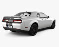 Dodge Challenger SRT Hellcat Wide Body 2020 3d model back view