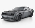 Dodge Challenger SRT Hellcat Wide Body 2020 3d model wire render