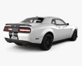 Dodge Challenger SRT Hellcat WideBody with HQ interior 2020 3d model back view