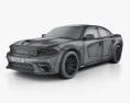 Dodge Charger SRT Hellcat Wide body 2022 3d model wire render