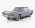 Dodge Dart GT hardtop coupe 1965 3d model clay render