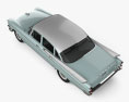 Dodge Coronet 4-door sedan 1957 3d model top view
