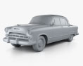 Dodge Coronet sedan 1953 3d model clay render