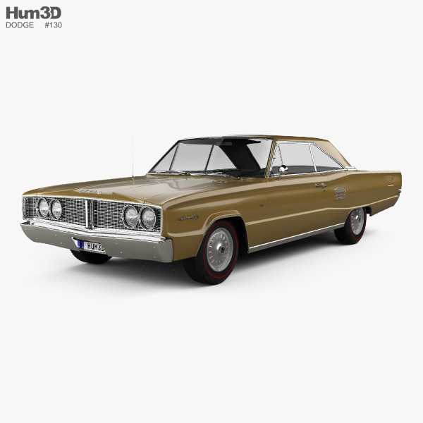 Dodge Coronet 500 hardtop 2 portas 1966 Modelo 3d