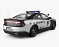 Dodge Charger Police with HQ interior 2017 3d model back view