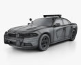 Dodge Charger Police with HQ interior 2017 3d model wire render