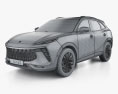 DongFeng Forthing T5 EVO 2021 3D 모델  wire render