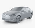DongFeng EV30 2020 3D-Modell clay render