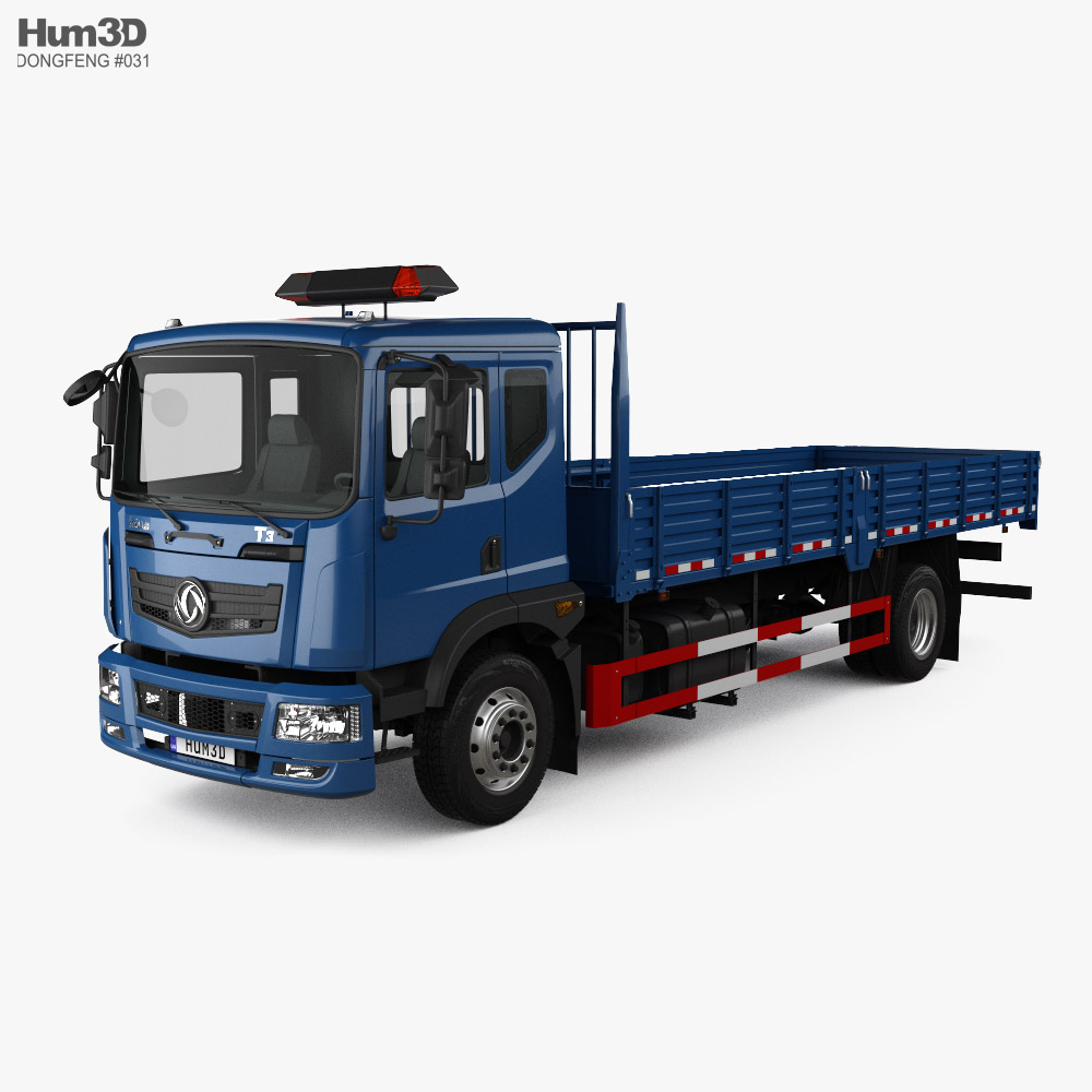 DongFeng KR Flatbed Truck 2018 Modello 3D