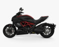 Ducati Diavel 2011 3d model side view