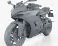 Ducati Supersport S 2017 3d model clay render
