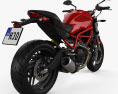 Ducati Monster 797 2018 3D模型 后视图