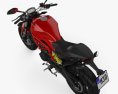Ducati Monster 797 2018 3D模型 顶视图