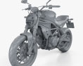 Ducati Monster 797 2018 3d model clay render