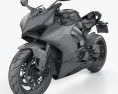 Ducati Panigale V4S 2018 3D模型 wire render