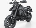Ducati Hypermotard 950SP 2019 3D模型 wire render