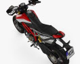 Ducati Hypermotard 950SP 2019 3D-Modell Draufsicht