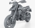Ducati Hypermotard 950SP 2019 3D модель clay render