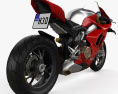 Ducati Panigale V4R 2019 3D模型 后视图