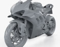 Ducati Panigale V4R 2019 3D-Modell clay render