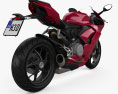 Ducati Panigale V2 2021 3D-Modell Rückansicht
