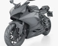 Ducati Panigale V2 2021 3D-Modell wire render