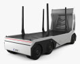 Einride T-log Log Truck 2021 3d model back view