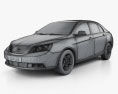 Emgrand EC7 2014 3D模型 wire render
