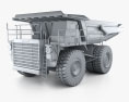 Euclid R130 Dump Truck 1995 3d model clay render