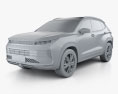 Exeed LX 2022 3D модель clay render