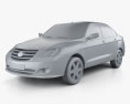 FAW Xiali N5 2014 3d model clay render