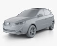 FAW Oley 5-door hatchback 2017 3d model clay render